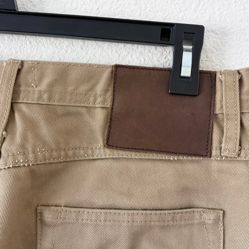 Unbranded Brand UB307 Straight Fit 12.5oz Selvedge Jeans Brown Beige Tan Mens 33 - Picture 4 of 9